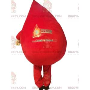 Bardzo wesoły kostium maskotki czerwonej kropelki BIGGYMONKEY™