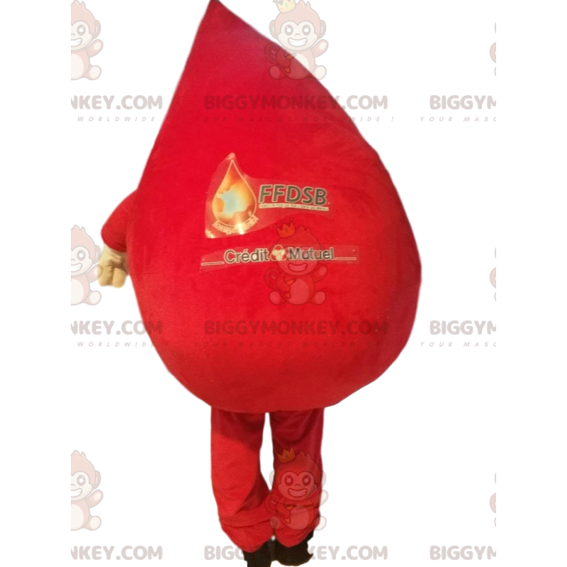 Zeer vrolijk Red Blob BIGGYMONKEY™ mascottekostuum -