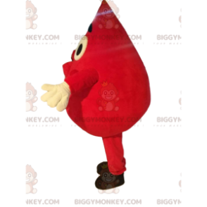 Costume de mascotte BIGGYMONKEY™ de goutte rouge très joviale -