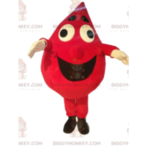 Costume de mascotte BIGGYMONKEY™ de goutte rouge très joviale -