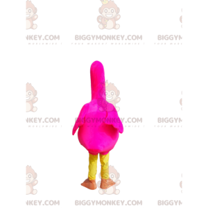 BIGGYMONKEY™ neonvaaleanpunainen flamingo-maskottiasu kauniilla