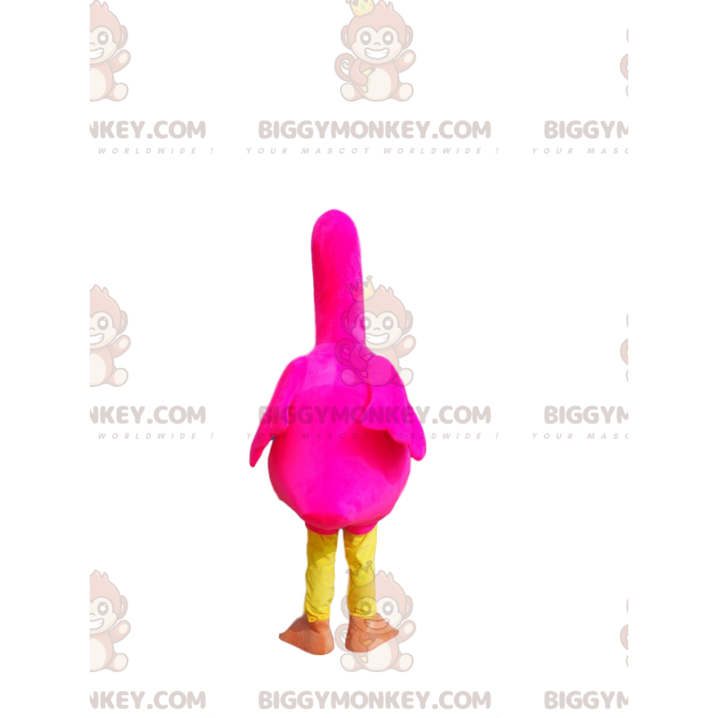 BIGGYMONKEY™ Neonroze flamingo-mascottekostuum met mooie ogen -