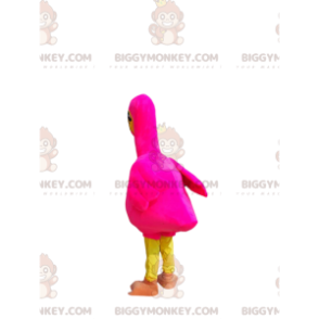 BIGGYMONKEY™ Costume mascotte fenicottero rosa neon con occhi
