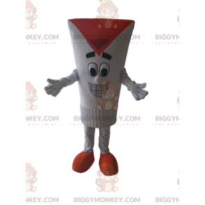 Costume da mascotte BIGGYMONKEY™ tubo bianco con un grande