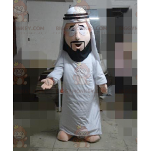 Costume da mascotte Sultan BIGGYMONKEY™ in abito bianco -