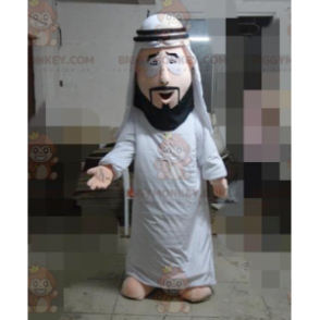 Sultan BIGGYMONKEY™ Mascot Costume in White Outfit -