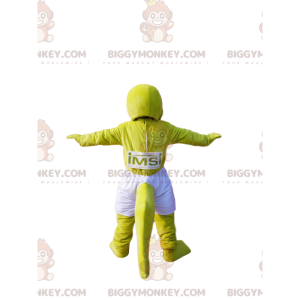 Neonowy żółty kostium maskotki krokodyla BIGGYMONKEY™ z białą