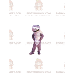 Costume de mascotte BIGGYMONKEY™ de requin gris et blanc avec