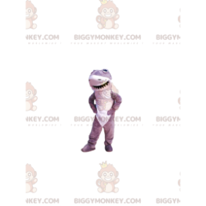 Kostium maskotki BIGGYMONKEY™ Szaro-biały rekin z dużym