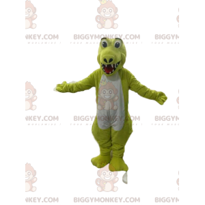 Traje de mascote de crocodilo BIGGYMONKEY™ amarelo neon e