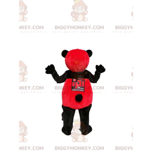 Röd och svart Panda BIGGYMONKEY™ maskotdräkt - BiggyMonkey