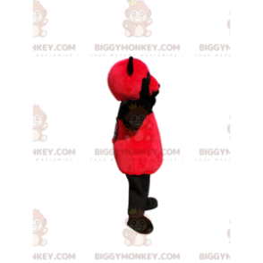 Costume da mascotte Panda BIGGYMONKEY™ rosso e nero -