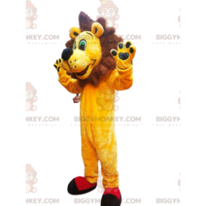 ¡Disfraz de mascota BIGGYMONKEY™ de un león muy entusiasta con