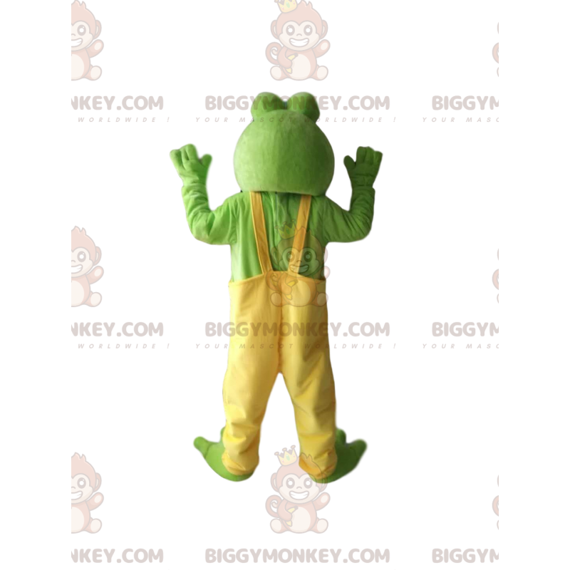 BIGGYMONKEY™ Mascottekostuum Grappige groene kikker met gele