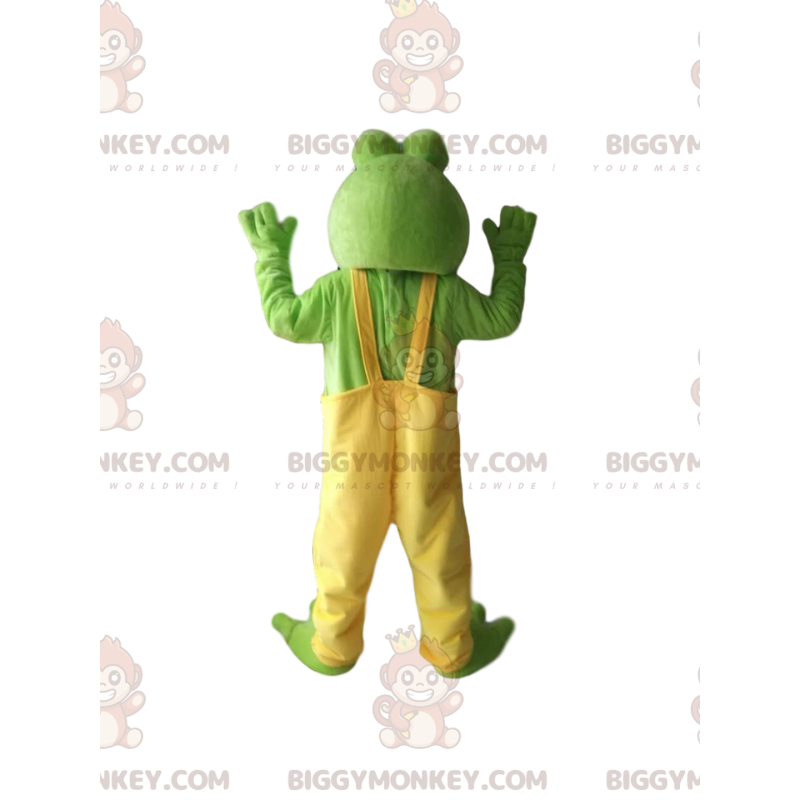 BIGGYMONKEY™ Maskottchen-Kostüm Lustiger grüner Frosch mit