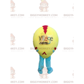 Costume de mascotte BIGGYMONKEY™ de boule jaune et multicolore
