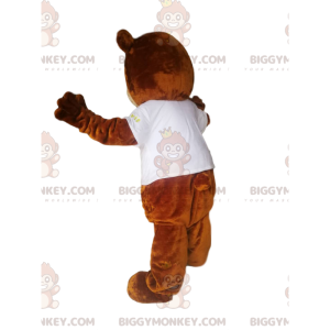Kostým maskota medvěda hnědého BIGGYMONKEY™ s příliš krátkým