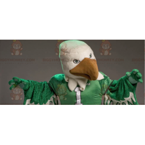 Kostým maskota obřího bílého a zeleného orla BIGGYMONKEY™ –