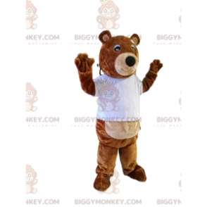 Brown Bear Cub BIGGYMONKEY™ maskotkostume med for kort T-shirt