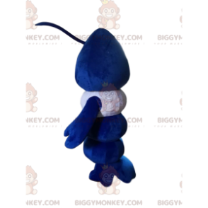 BIGGYMONKEY™ Little Blue Ant Maskottchenkostüm mit weißem