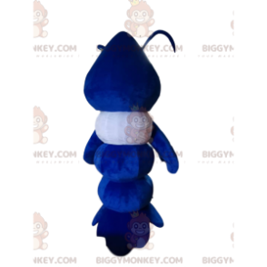 BIGGYMONKEY™ Little Blue Ant-mascottekostuum met witte jersey -