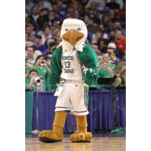 Costume de mascotte BIGGYMONKEY™ d'aigle blanc et vert géant -