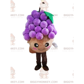 Kostým maskota BIGGYMONKEY™ Malý kulatý muž s partou hroznů –