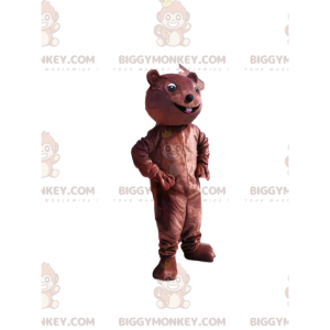 BIGGYMONKEY™ Mascot Costume Very Cute Brown Bear Cub With Two