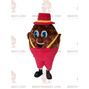 BIGGYMONKEY™ Costume da mascotte Uomo grassoccio marrone con