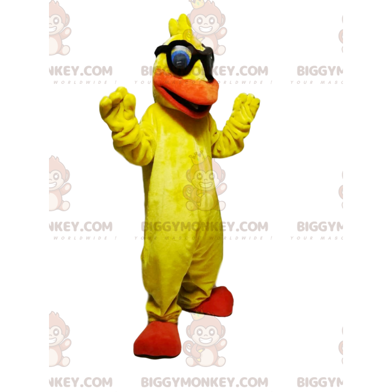 Costume de mascotte BIGGYMONKEY™ de canard jaune très amusant