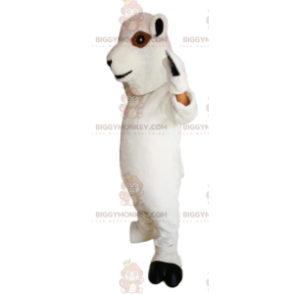 Costume da mascotte BIGGYMONKEY™ da pecora bianca sorridente -