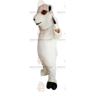 Costume de mascotte BIGGYMONKEY™ de mouton blanc souriant -