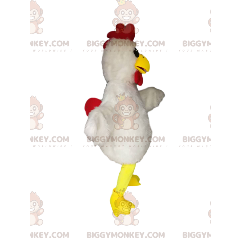 Chicken BIGGYMONKEY™ Mascot Costume With Beautiful White