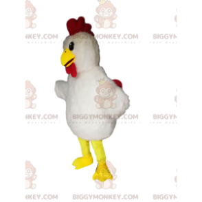 Costume de mascotte BIGGYMONKEY™ de poulet avec un beau plumage