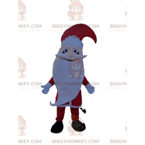 Santa BIGGYMONKEY™ Mascot Costume with Big White Beard -