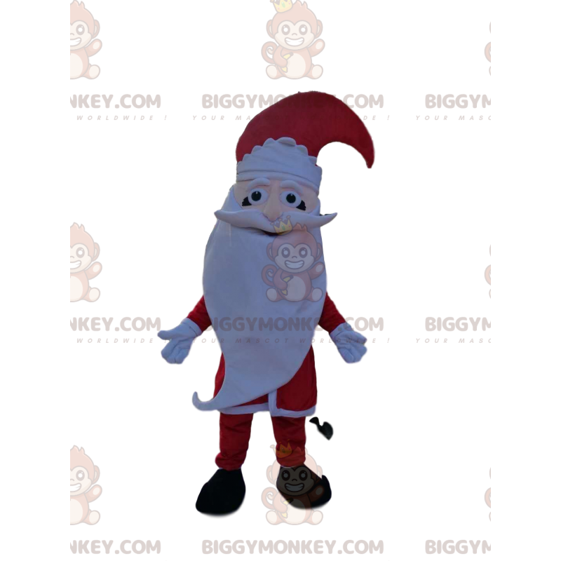 Disfraz de mascota Santa BIGGYMONKEY™ con gran barba blanca -
