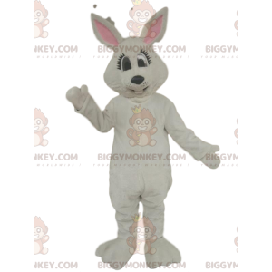 Squinting White Rabbit BIGGYMONKEY™ maskottiasu -