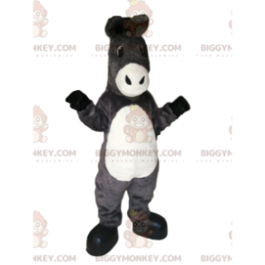 BIGGYMONKEY™ Costume da mascotte Asino grigio e bianco con