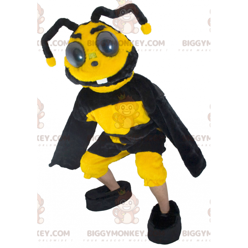 Costume mascotte BIGGYMONKEY™ ape vespa gialla e nera -