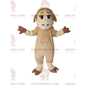 BIGGYMONKEY™ mascottekostuum van beige en bruine schapen met