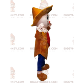 Traje de mascote de palhaço BIGGYMONKEY™ com nariz laranja
