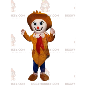 Traje de mascote de palhaço BIGGYMONKEY™ com nariz laranja