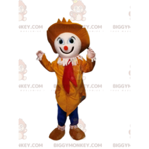 Traje de mascote de palhaço BIGGYMONKEY™ com nariz laranja