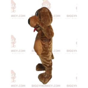 BIGGYMONKEY™ Mascot Costume Brown Dog With Big Black Muzzle And