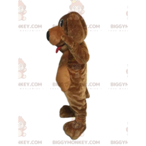 Costume de mascotte BIGGYMONKEY™ de chien marron avec un gros