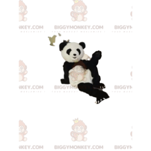 Very Happy Black and White Panda BIGGYMONKEY™ Mascot Costume –