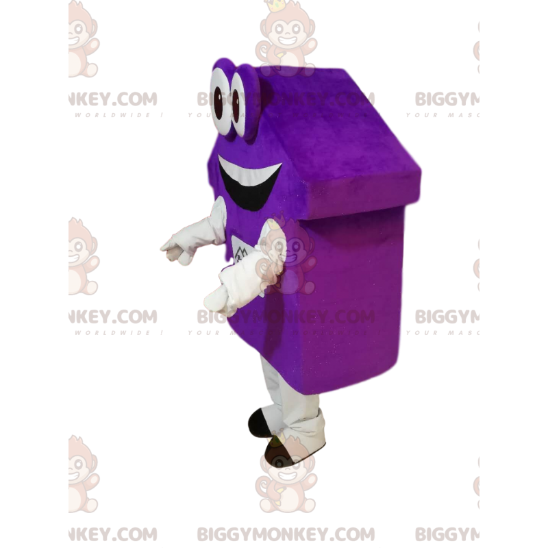 Costume da mascotte della casa viola BIGGYMONKEY™ con grandi