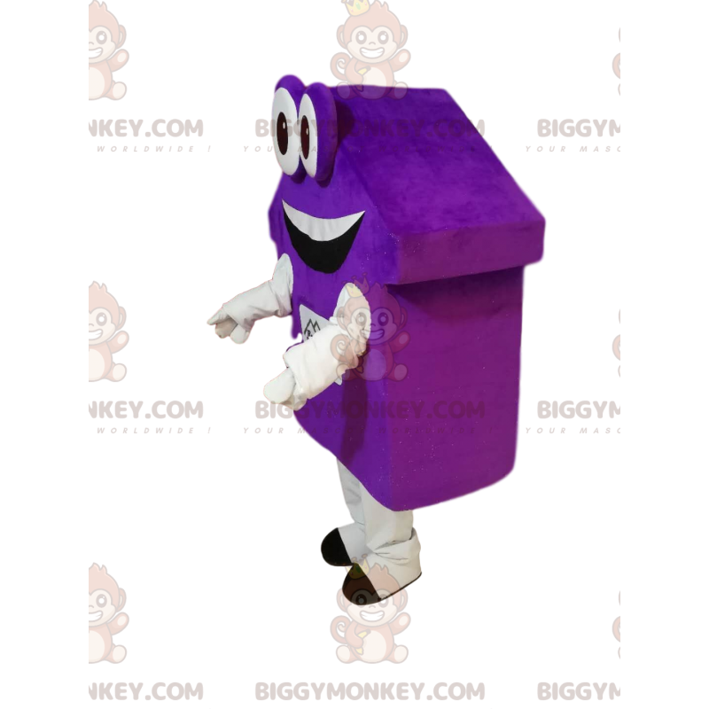Fioletowy kostium maskotki BIGGYMONKEY™ z dużymi oczami i