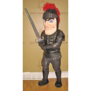 Knight BIGGYMONKEY™ Mascot Costume with Black Armor -