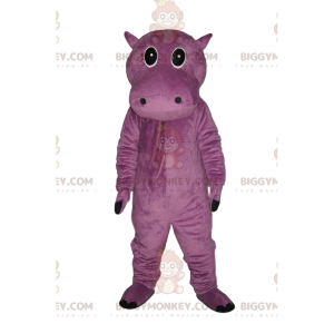 Costume de mascotte BIGGYMONKEY™ d'hyppopotame mauve très